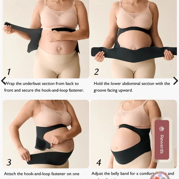Maternity Support Belt in Pale Pink - Picture 4 of 9